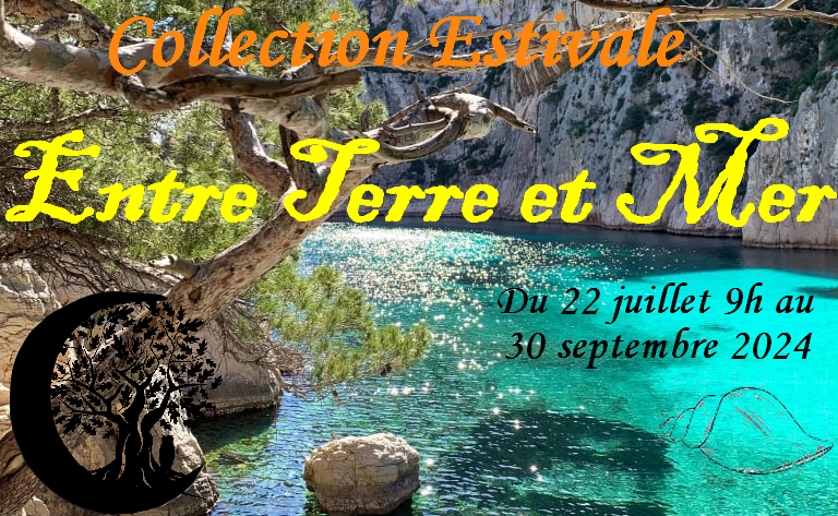 Affiche collection EntreTerre et Mer du 22 juillet 224 à 9h au 30 sepptembre 2024