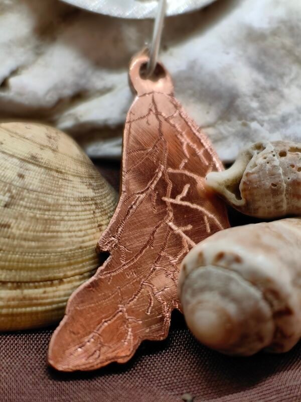 Pendentif Terre océanique en argent et cuivre, shattuckite, inspiré par la mer méditéranée, la nature, fait main en France, éthique, écoresponsable