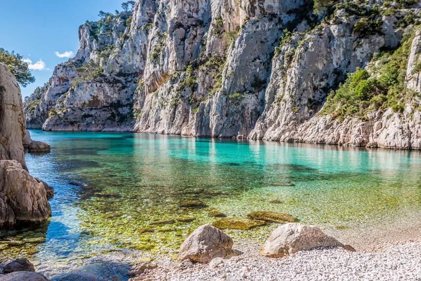 Calanques de Marseille, vu de la plage
