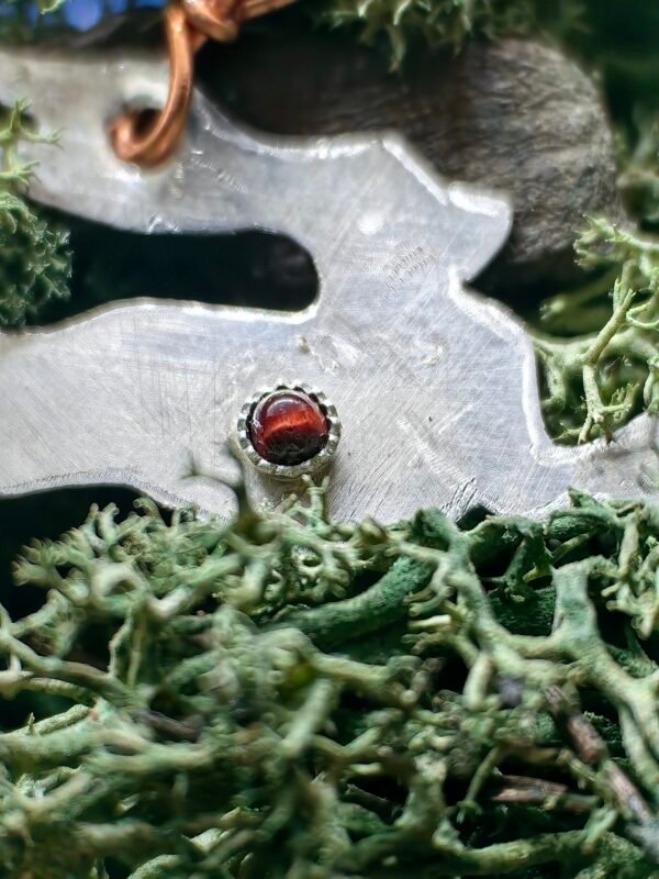 Pendentif "le bouquet protecteur" argent, cuivre éthiques, hypoallergénique et oeil de taureau – Image 3