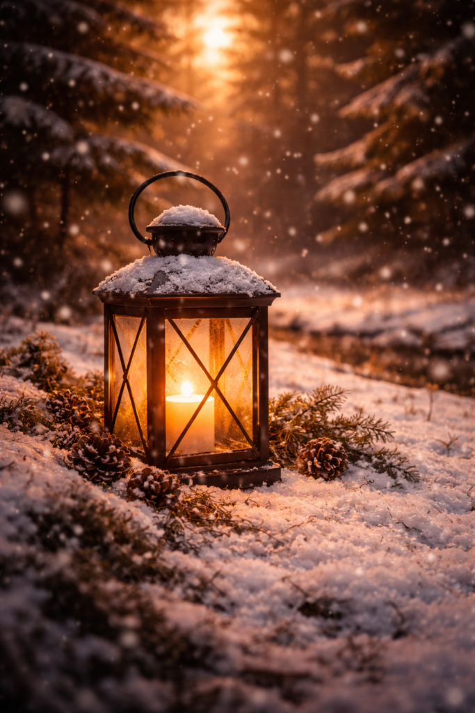 Chaleur dans le froid, retour à la créativité.
Lanterne ancienne sous la neige dans une atmosphère hivernal douce, chaude et cuivrée.
Création exclusive Le Chêne Enchanté.
© Copyright2025 Le Chêne Enchanté. Tous droits réservés.